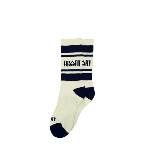 Heart Striped Crew Socks