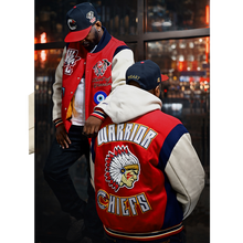 Load image into Gallery viewer, Heart Warrior Chiefs Varsity Jacket