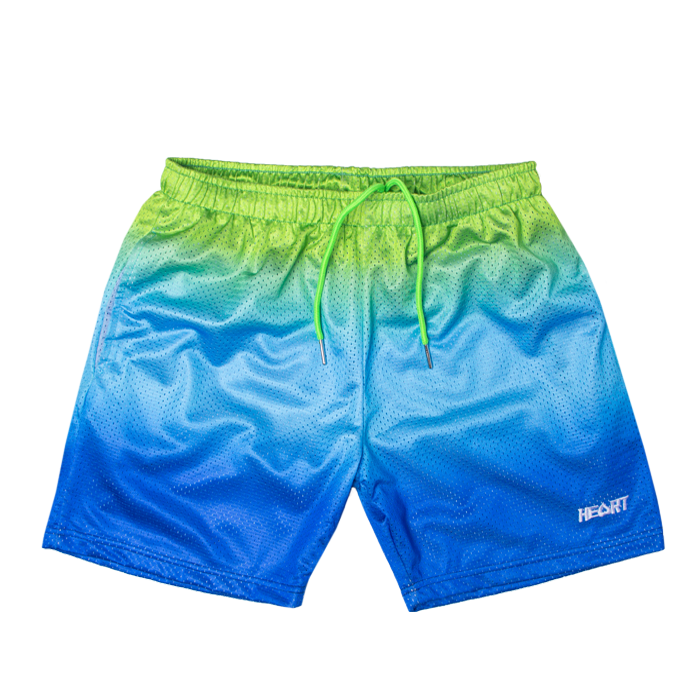 Heart Gradient Mesh Shorts