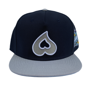 Heart Snapback w/ Blue Bottom