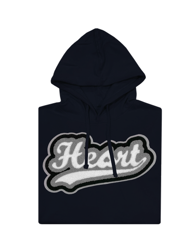 Heart Chenille Hoody (Navy)