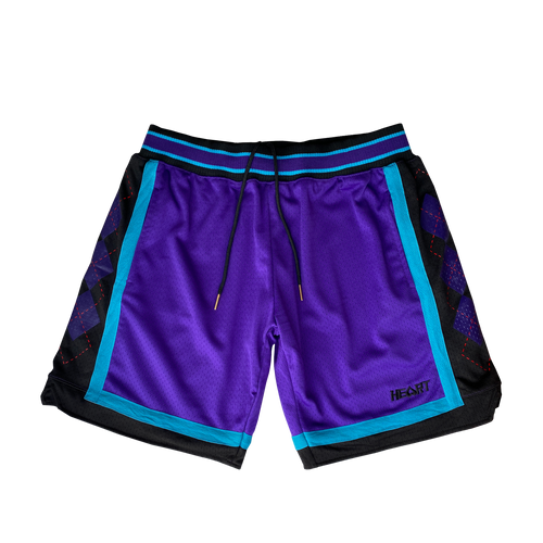 Heart Argyle Mesh Shorts