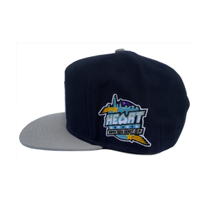 Heart Snapback w/ Blue Bottom