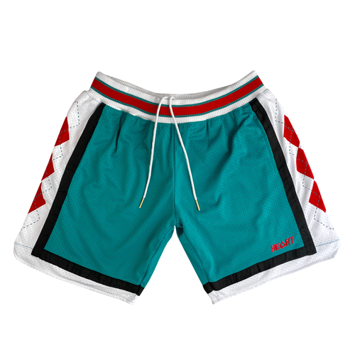 Heart Argyle Mesh Shorts