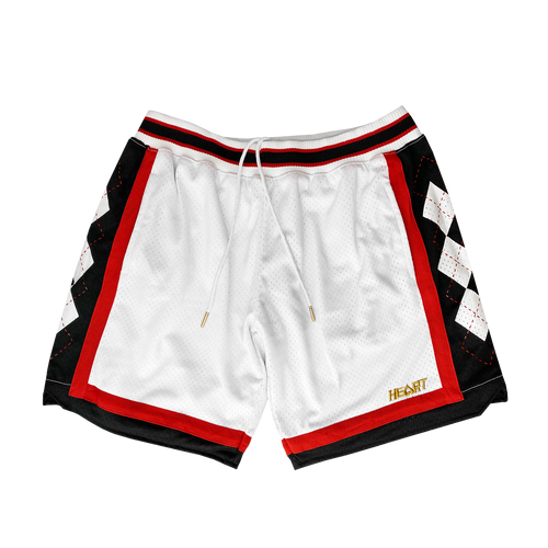 Heart Argyle Mesh Shorts